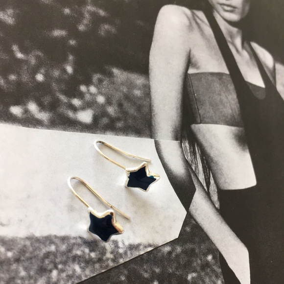 Beautiful vintage sterling silver enamel earrings - Picture 2 of 4